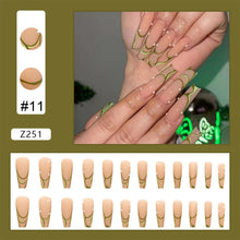Load image into Gallery viewer, 24pcs/set Fashion Nail Patches Multicolor Nail Pieces Removable Fake Nails Extensions Nail Art Accessories