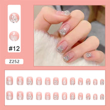 Load image into Gallery viewer, 24pcs/set Fashion Nail Patches Multicolor Nail Pieces Removable Fake Nails Extensions Nail Art Accessories