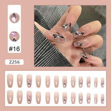 Load image into Gallery viewer, 24pcs/set Fashion Nail Patches Multicolor Nail Pieces Removable Fake Nails Extensions Nail Art Accessories