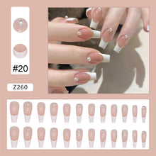 Load image into Gallery viewer, 24pcs/set Fashion Nail Patches Multicolor Nail Pieces Removable Fake Nails Extensions Nail Art Accessories
