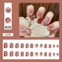 Load image into Gallery viewer, 24pcs/set Fashion Nail Patches Multicolor Nail Pieces Removable Fake Nails Extensions Nail Art Accessories