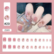 Load image into Gallery viewer, 24pcs/set Fashion Nail Patches Multicolor Nail Pieces Removable Fake Nails Extensions Nail Art Accessories