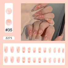 Load image into Gallery viewer, 24pcs/set Fashion Nail Patches Multicolor Nail Pieces Removable Fake Nails Extensions Nail Art Accessories