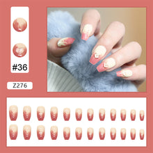 Load image into Gallery viewer, 24pcs/set Fashion Nail Patches Multicolor Nail Pieces Removable Fake Nails Extensions Nail Art Accessories