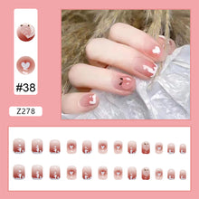 Load image into Gallery viewer, 24pcs/set Fashion Nail Patches Multicolor Nail Pieces Removable Fake Nails Extensions Nail Art Accessories