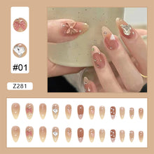 Load image into Gallery viewer, 24pcs/set Nail Patches Popular Multicolor Nail Pieces Removable Fake Nails Extensions Nail Art Accessories