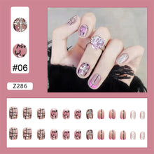 Load image into Gallery viewer, 24pcs/set Nail Patches Popular Multicolor Nail Pieces Removable Fake Nails Extensions Nail Art Accessories