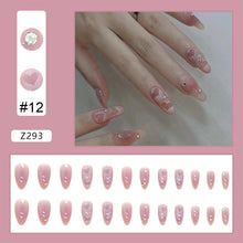 Load image into Gallery viewer, 24pcs/set Nail Patches Popular Multicolor Nail Pieces Removable Fake Nails Extensions Nail Art Accessories