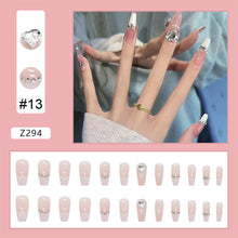 Load image into Gallery viewer, 24pcs/set Nail Patches Popular Multicolor Nail Pieces Removable Fake Nails Extensions Nail Art Accessories