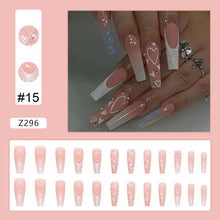 Load image into Gallery viewer, 24pcs/set Nail Patches Popular Multicolor Nail Pieces Removable Fake Nails Extensions Nail Art Accessories