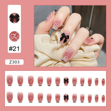 Load image into Gallery viewer, 24pcs/set Nail Patches Popular Multicolor Nail Pieces Removable Fake Nails Extensions Nail Art Accessories
