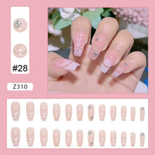 Load image into Gallery viewer, 24pcs/set Nail Patches Popular Multicolor Nail Pieces Removable Fake Nails Extensions Nail Art Accessories