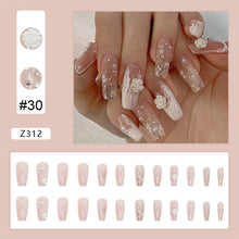 Load image into Gallery viewer, 24pcs/set Nail Patches Popular Multicolor Nail Pieces Removable Fake Nails Extensions Nail Art Accessories