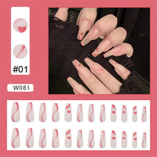 Load image into Gallery viewer, 24pcs/set Nail Pieces Personalized Exaggerated Nail Patch Removable Fake Nails Extensions Nail Art Accessories