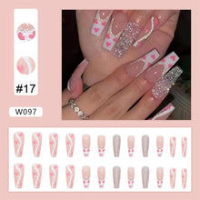 Load image into Gallery viewer, 24pcs/set Nail Pieces Personalized Exaggerated Nail Patch Removable Fake Nails Extensions Nail Art Accessories
