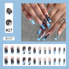 Load image into Gallery viewer, 24pcs/set Nail Pieces Personalized Exaggerated Nail Patch Removable Fake Nails Extensions Nail Art Accessories