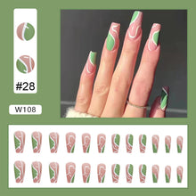 Load image into Gallery viewer, 24pcs/set Nail Pieces Personalized Exaggerated Nail Patch Removable Fake Nails Extensions Nail Art Accessories