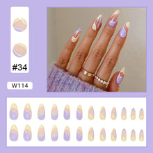 Load image into Gallery viewer, 24pcs/set Nail Pieces Personalized Exaggerated Nail Patch Removable Fake Nails Extensions Nail Art Accessories