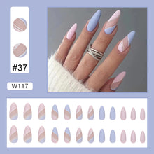 Load image into Gallery viewer, 24pcs/set Nail Pieces Personalized Exaggerated Nail Patch Removable Fake Nails Extensions Nail Art Accessories