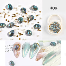 Load image into Gallery viewer, 1 Set Nail Art Shell Stone Jewelry Crystal Stone Pearl Ball Mix Nail Jewelry Resin Nail Accessories Nail Art Decoration