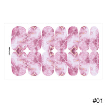 Load image into Gallery viewer, 14pcs/Sheet Nail Stickers Marble-stained Nail Art Stickers Full Cover Nail Stickers Nail Art Supplies Nail Accessories
