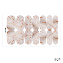 Load image into Gallery viewer, 14pcs/Sheet Nail Stickers Marble-stained Nail Art Stickers Full Cover Nail Stickers Nail Art Supplies Nail Accessories