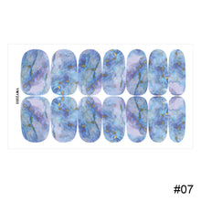 Load image into Gallery viewer, 14pcs/Sheet Nail Stickers Marble-stained Nail Art Stickers Full Cover Nail Stickers Nail Art Supplies Nail Accessories