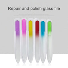 Load image into Gallery viewer, Monochrome Crystal Glass Nail File Manicure Polishing Strip Nail File Nail Polishing Tool Manicure Art Tools