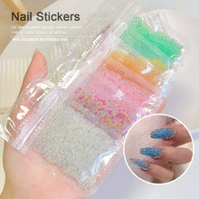 Load image into Gallery viewer, Nail Art Symphony Mermaid Bead Glass Bead Nail Art Jewelry Multicolor Crystal Beads Nail Stickers Nail Decoration Beads