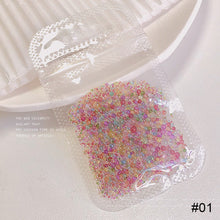 Load image into Gallery viewer, Nail Art Symphony Mermaid Bead Glass Bead Nail Art Jewelry Multicolor Crystal Beads Nail Stickers Nail Decoration Beads