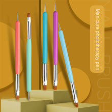 Load image into Gallery viewer, Dual-ended Nail Pen Dual-purpose Nail Paint Pen Spot Drill Pen Manicure Draw Paint Pen Nail Art Tools