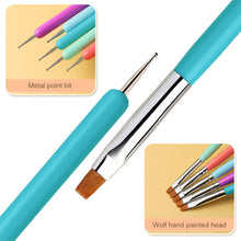 Load image into Gallery viewer, Dual-ended Nail Pen Dual-purpose Nail Paint Pen Spot Drill Pen Manicure Draw Paint Pen Nail Art Tools