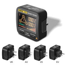 Load image into Gallery viewer, ANENG AC11 Digital Smart Socket Tester Multifunction Socket Voltage Test Socket Detector US/UK/EU/AU Plug Ground Zero Line Phase Check Rcd NCV Test