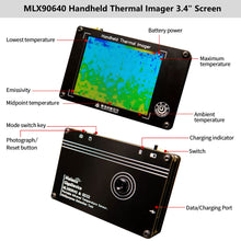Load image into Gallery viewer, MLX90640 3.4 Inch LCD Display Handheld TFT Screen Digital Infrared Thermal Imager Temperature Sensor Detection Tool IR Thermograph Camera
