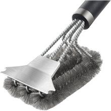 Load image into Gallery viewer, BBQ Grill Barbecue Kit Cleaning Brush Stainless Steel Cooking Tools Kitchen Accessories Wire Bristles Triangle Cleaning Brushes