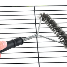 Load image into Gallery viewer, BBQ Grill Barbecue Kit Cleaning Brush Stainless Steel Cooking Tools Kitchen Accessories Wire Bristles Triangle Cleaning Brushes