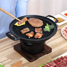 Load image into Gallery viewer, Mini BBQ Grill Japanese Alcohol Stove One Person Smokeless Barbecue Grill Korean Charcoal Stove Home Outdoor Oven Plate Roasting Cooker Gift