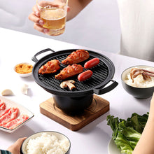 Load image into Gallery viewer, Mini BBQ Grill Japanese Alcohol Stove One Person Smokeless Barbecue Grill Korean Charcoal Stove Home Outdoor Oven Plate Roasting Cooker Gift
