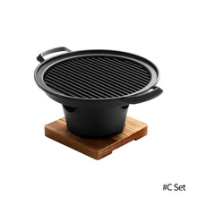 Load image into Gallery viewer, Mini BBQ Grill Japanese Alcohol Stove One Person Smokeless Barbecue Grill Korean Charcoal Stove Home Outdoor Oven Plate Roasting Cooker Gift