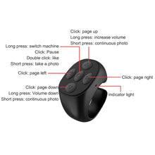 Load image into Gallery viewer, Wireless Bluetooth Mobile Selfie Lazy Artifac Tiktok Remote Control Ring Mobile Phone Bluetooth Controller t For Xiaomi Apple