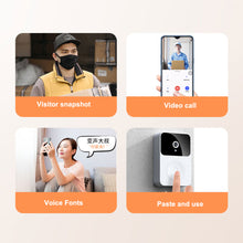 Load image into Gallery viewer, Wireless Door Bell 1080P Home Surveillance Visual Door Ring Camera Video Wifi Intercom Remote Control Night Vision Doorbell