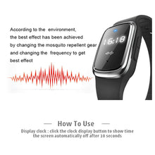 Load image into Gallery viewer, M2 Ultrasonic Electronic Mosquito Repellent Bracelet Smart Mosquito Killer Adult Children Outdoor Rechargeable Mosquito Repellent Watch