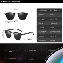 Load image into Gallery viewer, Polarized Sunglasses Men Women Eye Sun Glasses Women Semi Rimless Classic Men Sunglasses For Driving Travel Fishing