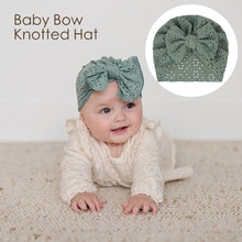 Load image into Gallery viewer, Newborn Baby Hat Elastic Baby Bow Knotted Hats Soft Cotton Infant Headbands Knotn Headscarf Hat Baby Kids Headwear