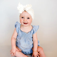 Load image into Gallery viewer, Newborn Baby Hat Elastic Baby Bow Knotted Hats Soft Cotton Infant Headbands Knotn Headscarf Hat Baby Kids Headwear