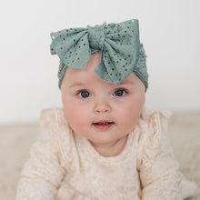 Load image into Gallery viewer, Newborn Baby Hat Elastic Baby Bow Knotted Hats Soft Cotton Infant Headbands Knotn Headscarf Hat Baby Kids Headwear