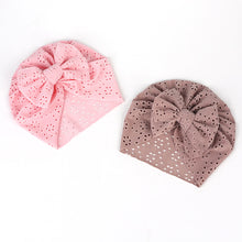 Load image into Gallery viewer, Newborn Baby Hat Elastic Baby Bow Knotted Hats Soft Cotton Infant Headbands Knotn Headscarf Hat Baby Kids Headwear