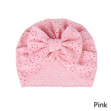 Load image into Gallery viewer, Newborn Baby Hat Elastic Baby Bow Knotted Hats Soft Cotton Infant Headbands Knotn Headscarf Hat Baby Kids Headwear
