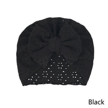 Load image into Gallery viewer, Newborn Baby Hat Elastic Baby Bow Knotted Hats Soft Cotton Infant Headbands Knotn Headscarf Hat Baby Kids Headwear