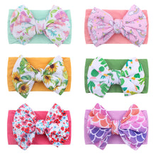 Load image into Gallery viewer, Baby Headband New Bohemia Elastic Printed Flower Hairband Kids Children Elastic Bow Ribbon Hair Accessories Princess Headwear